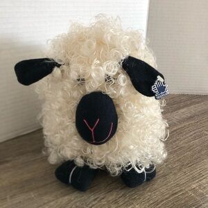 Vtg Applause Black and White Sheep Plush